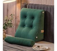 dsgaSETewt reading mat, Triangular Wedge Shredded Memory Foam Backrest Support Pillow(Dark Green,45 x 55 x 26 CM)