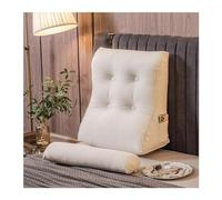 dsgaSETewt reading mat, Triangular Wedge Shredded Memory Foam Backrest Support Pillow(Off white,55 x 60 x 26 CM)