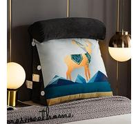dsgaSETewt reading mat, With Shredded Memory Foam/Lumbar Support Cushion(Mountain Deer,45x45x20cm)