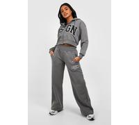 DSGN Studio Applique Zip Through Hooded Tracksuit DSGN Studio Charcoal XS
