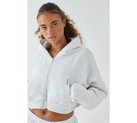 Dsgn Studio Boxy Crop Zip Through Hoodie In Ash Grey ash grey