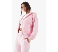 DSGN Studio Contrast Script Boxy Crop Zip Through Hoodie DSGN Studio Pink M
