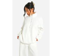 DSGN Studio Embroidered Half Zip Oversized Sweatshirt DSGN Studio Ecru M