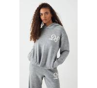 Dsgn Studio Knitted Oversized Hoodie In Grey Marl grey marl S
