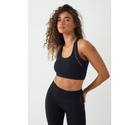 Dsgn Studio Reflective Binding Sculpt Sports Bra In Black