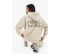 DSGN Studio Run Club Oversized Printed Hoodie DSGN Studio Stone L