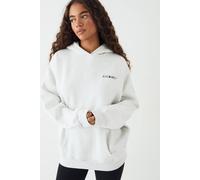 Dsgn Studio Run Club Printed Oversized Hoodie In Ash Grey ash grey XS