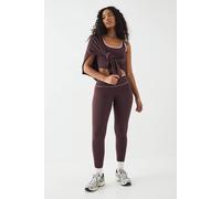 Dsgn Studio Sports Sculpt Contrast Piping High Waist Legging In Chocolate chocolate