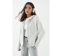 Dsgn Studio Stripe Knitted Hoodie In Grey grey XL