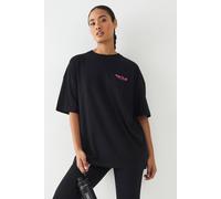 DSGN Studio Women's Sport Run Club Oversized T-Shirt in Black | Size: 16