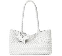 DSGUTWO Woven Purse for Women, Fashion Handbags and Purses, Beach Shoulder Bags, Travel Braided Top Handle Tote Bag (Beige)