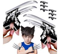 Dshengoo 6Pcs Retractable Wolf Claws Black