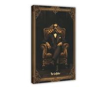 DSHGY The Godfather Poster Don VIto Corleone Classic Movie Canvas Poster Wall Art Decor Print Picture Paintings for Living Room Bedroom Decoration Frame-style 24x36inch(60x90cm)