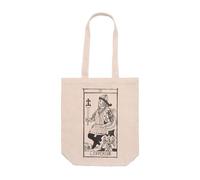 DSHIRT14 Tote Bag with Bellows - Tarot De Marseille IV L'Empereur Emperor Tarot of Marseille Symbol of Stability and Authority Polyester Shopper with Bellows Esotericism Bag