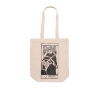 DSHIRT14 Tote Bag with Bellows - Tarot De Marseille La Papesse Durable Long Handles Esoteric and Symbolic Tarot Shopper Marseilles