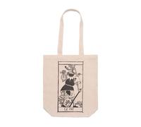 DSHIRT14 Tote Bag with Bellows - Tarot De Marseille Le Mat, The Crazy Bag Durable Long Handles Esoteric and Symbolic Marseille Tarot Shopper