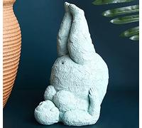 DSHUB Abstract Yoga Figure Art Sculpture Fat Lady Statue Creative Female Character Resin Craft Desktop Decoration,S