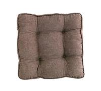 DSHUB Large Firm Seat Cushions 45 Cm, Armchair Booster Cushion Square, for Office, Garden, Kitchen, Sofa & Floor, Soft Polyester Fiber Filling for Pregnancy And Elderly,Brown,6 Pcs