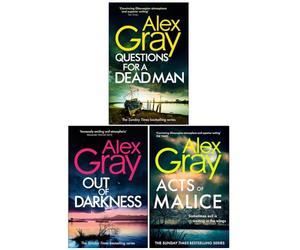 DSI William Lorimer series 20-22 Collection 3 Books Set by Alex Gray (Questions for a Dead Man, Out of Darkness & Acts of Malice)