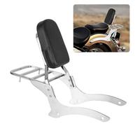 DSISIMO Chrome Passenger Backrest Motorcycle Sissy Bar With Luggage Rack And Backrest Pad Compatible For Yamaha VStar Dragstar XVS 1100 Custom Classic 2000-2011