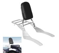 DSISIMO Chrome Passenger Backrest Sissy Bar With Luggage Rack And Backrest Pad Compatible With For Yamaha Vstar 400 650 Dragstar 400 650 Classic 1998-2014