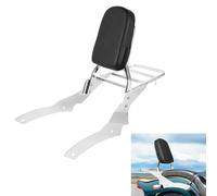 DSISIMO Passenger Backrest Sissy Bar with Luggage Rack Compatible with for Yamaha Vstar 650 400 Custom 1996-2017 Dragstar 650 400 Custom 1996-2017, Chrome Motorcycle Rear Sissy Bar Backrest