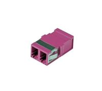 dsit LC Duplex Coupling Purple MM Without Flange, Ceramic Sleeve