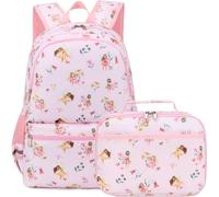 DSIUE School Backpacks for Girls and Boys Kids Backpack, Flower Fairy-pink, Modern