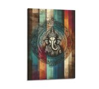 DSJXJZ Hinduism Art Style Mandala Deities Statues Decorative Painting Canvas Wall Posters And Modern Family Bedroom Decor 12x18inch(30x45cm)