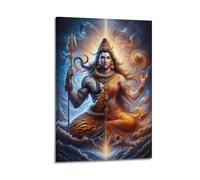 DSJXJZ Hinduism Sci Fi Style Yin Yang Deity Statue Decorative Painting Canvas Wall Posters And Modern Family Bedroom Decor 24x36inch(60x90cm)