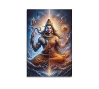 DSJXJZ Hinduism Sci Fi Style Yin Yang Deity Statue Decorative Painting Canvas Wall Posters And Modern Family Bedroom Decor 20x30inch(50x75cm)