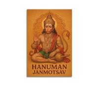 DSJXJZ Hinduism Traditional Style Hanuman Deity Statue Decorative Painting Canvas Wall Posters And Modern Family Bedroom Decor 20x30inch(50x75cm)