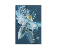 DSJXJZ Military Aviation Style Carrier Based Aircraft And Aircraft Carrier Overlook Decorative Painting Canvas Wall Posters And Modern Family Bedroom Decor 12x18inch(30x45cm)