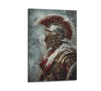 DSJXJZ Military Vintage Style Roman Warrior In Snow Decorative Painting Canvas Wall Posters And Modern Family Bedroom Decor 16x24inch(40x60cm)