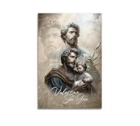 DSJXJZ Religious Christianity Saint Joseph Statue Decorative Painting Canvas Wall Posters And Modern Family Bedroom Decor 16x24inch(40x60cm)