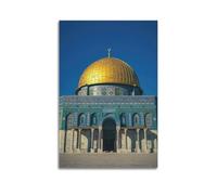 DSJXJZ Religious Islam Dome Building Decorative Painting Canvas Wall Posters And Modern Family Bedroom Decor 20x30inch(50x75cm)