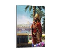DSJXJZ Religious Oil Painting Ancient Persian Emperor Decorative Painting Canvas Wall Posters And Modern Family Bedroom Decor 24x36inch(60x90cm)