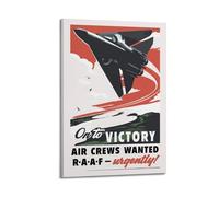 DSJXJZ Retro Art Military Fighter Jet Aircraft Poster Decorative Painting Canvas Wall Posters And Modern Family Bedroom Decor 16x24inch(40x60cm)