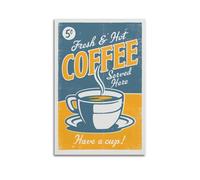 DSJXJZ Retro Style Coffee Promotion Decorative Painting Canvas Wall Posters And Modern Family Bedroom Decor 16x24inch(40x60cm)