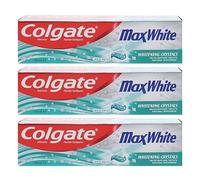 DSK Colgate Max White Whitening Toothpaste 3 x 100ml - Removes Stains for Whiter, Brighter Teeth | Fresh Mint Fluoride Toothpaste Triple Pack