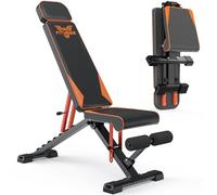 Dskeuzeew Adjustable Weight Bench for Full Body Workout - 880 Lb Stable Workout Bench, 3 Sec Fast Folding Strength Training Sit up Bench