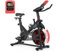 Dskeuzeew Exercise Bike, Indoor Cycling Bike with Slient Flywheel, LCD Monitor, Comfortable Seat, Indoor Cycling Bike for Home Training Cardio