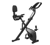 Dskeuzeew Foldable Exercise Bike, 8 Resistance Indoor Cycling Bike With Heart Rate Sensor Adjustable Fitness Bike With LCD Display For Home Use, 150KG Capacity