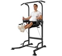 Dskeuzeew Power Tower Dip Station Pull Up Bar, Adjustable Height Multi-Function Power Tower, Push Up Workout Abdominal Exercise for Home Gym Strength Training Fitness Workout Equipment