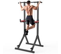 Dskeuzeew Power Tower Dip Station Pull Up Bar for Home Gym Strength Training Workout Equipment, Adjustable Height Multi-Function Power Tower, 150KG Weight Capacity