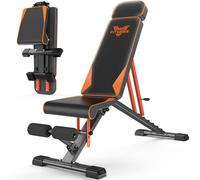 Dskewzee Adjustable Foldable Weight Bench, Utility Weights Bench with Head and Spine Support, 660LB, Incline Decline 7 Positions Fitness Workout Bench for Home Gym