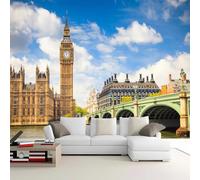 DSKJoviality Custom Size Mural City Wallpaper Big Ben Peel and Stick Wallpaper Self-Adhesive Large Mural Applicable to The Wall Decoration Living Room Bedroom Restaurant