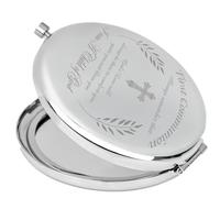 DSKOBT Christian Gifts Bible Pocket Mirror First Communion Gifts for Girls Baptism Religious Graduation Gift for Women Girls Catholic Sister Friends (God's Love)