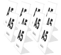 DSL - A5 Acrylic Poster Menu Holder - Portrait, Single Sided, Table Display Stand, Sign Holder, Perspex Freestanding Menu Holder (SU-PSS) (10, A5)