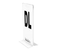 DSL Acrylic Poster Menu Holder - Portrait, Double Sided, Table Display Stand, Sign Holder, Perspex Freestanding Menu Holder (SU-PDS) (5, DL)